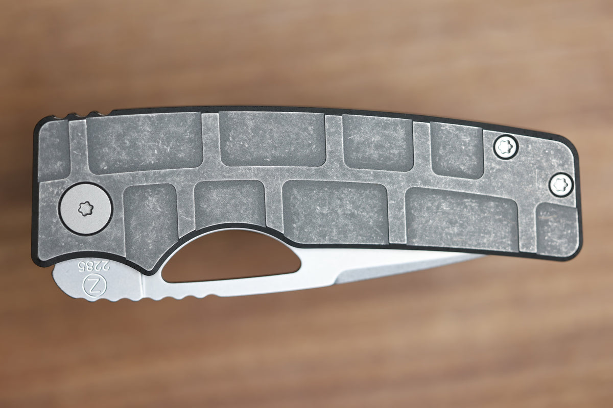 OZ MACHINE COMPANY ROOSEVELT MAG MILLED TITANIUM MAGNACUT BLADE #2285 (PREOWNED)