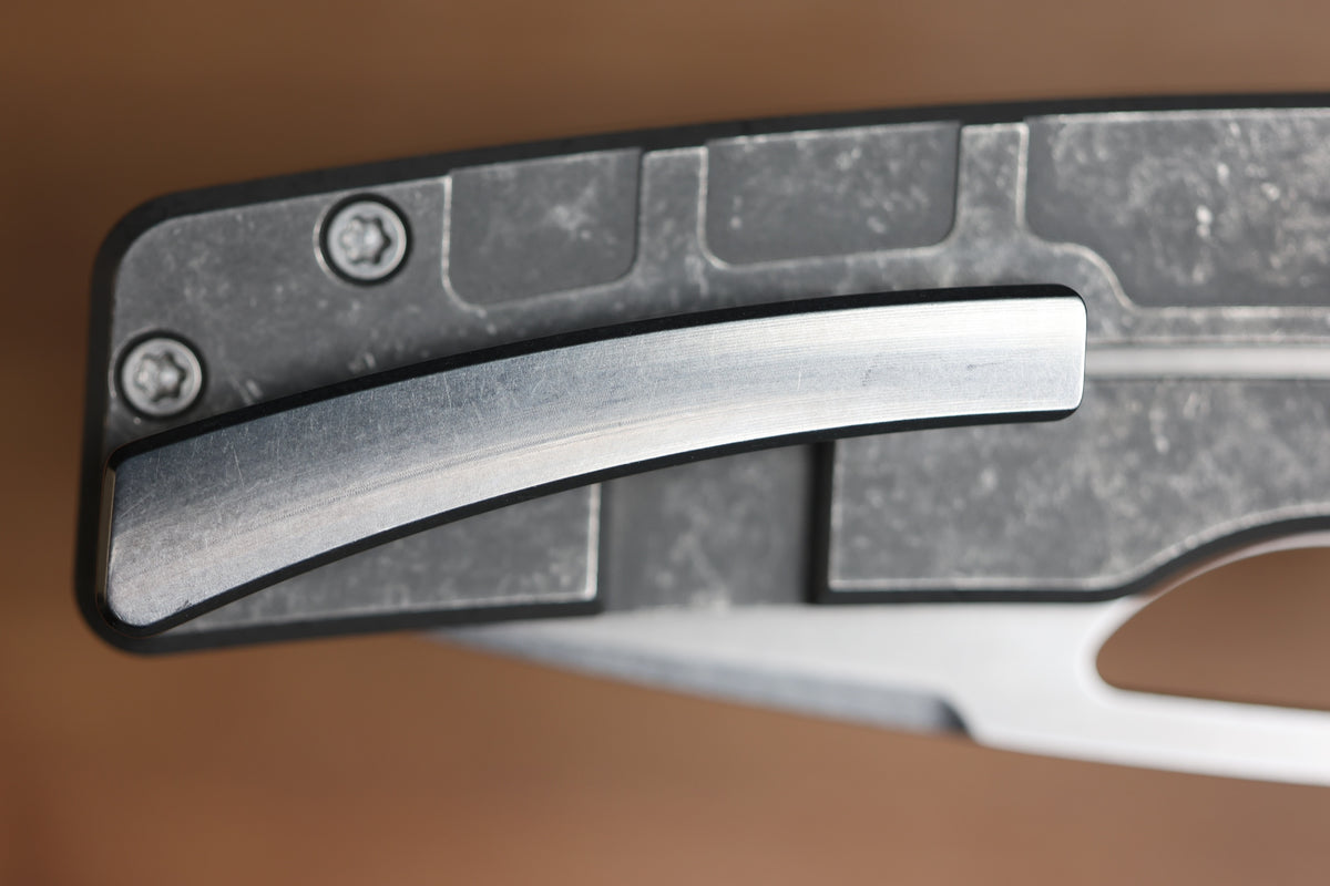OZ MACHINE COMPANY ROOSEVELT MAG MILLED TITANIUM MAGNACUT BLADE #2285 (PREOWNED)