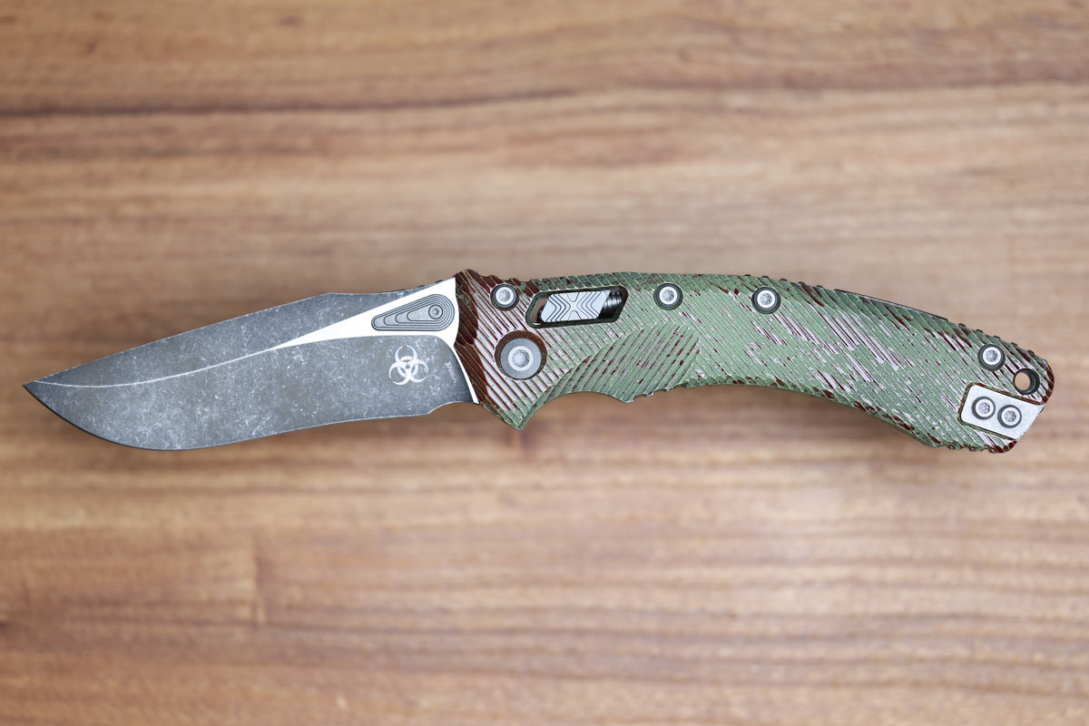 MICROTECH AMPHIBIAN RAM LOK OUTBREAK FLUTED ALUMINUM W/ M390MK 137RL-1FLOBS