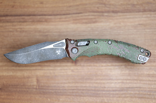 MICROTECH AMPHIBIAN RAM LOK OUTBREAK FLUTED ALUMINUM W/ M390MK 137RL-1FLOBS