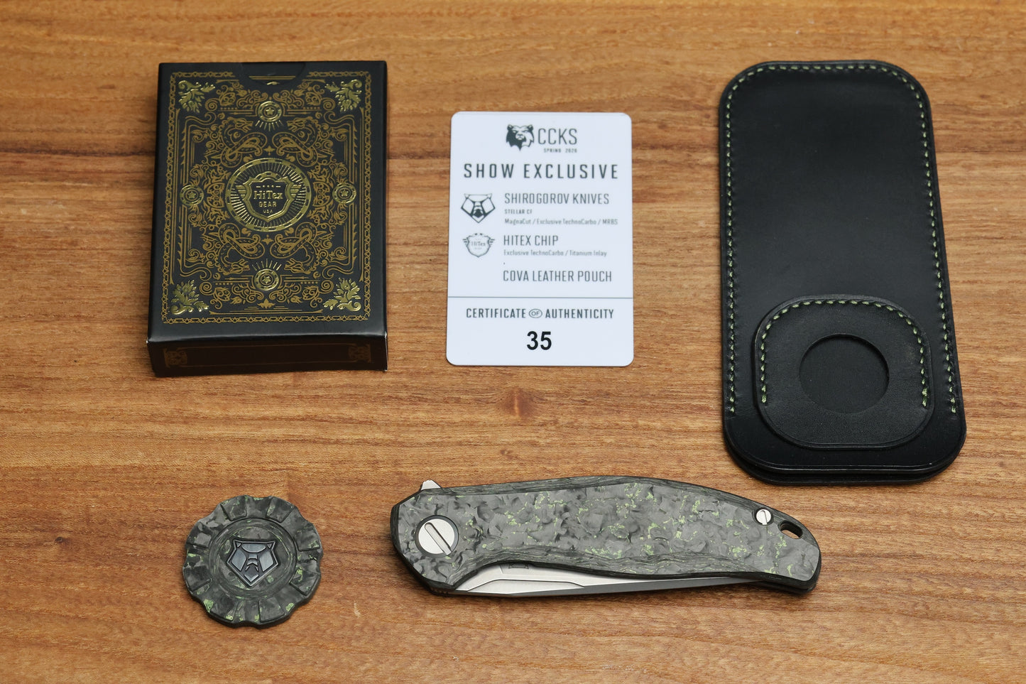 SHIROGOROV STELLAR CF - CCKS SPRING 2026 SHOW EXCLUSIVE SET - HITEX GEAR POKER CHIP - COVA LEATHER POUCH