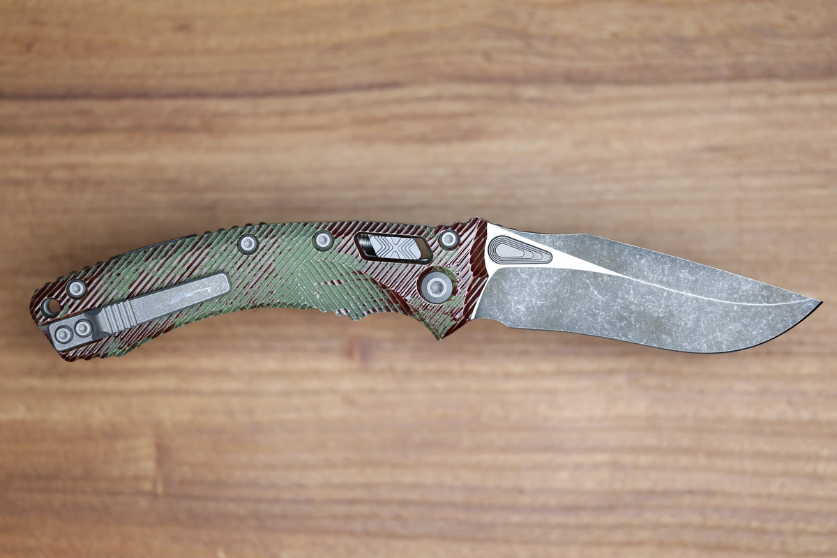 MICROTECH AMPHIBIAN RAM LOK OUTBREAK FLUTED ALUMINUM W/ M390MK 137RL-1FLOBS