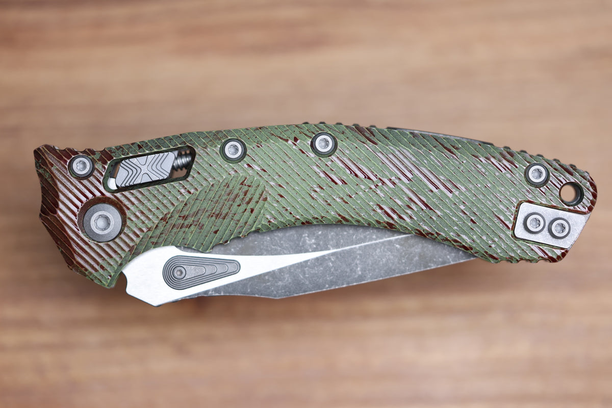 MICROTECH AMPHIBIAN RAM LOK OUTBREAK FLUTED ALUMINUM W/ M390MK 137RL-1FLOBS
