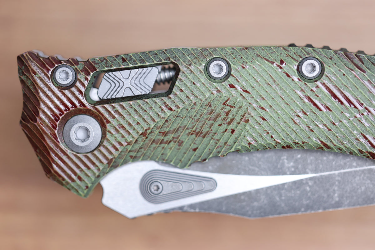 MICROTECH AMPHIBIAN RAM LOK OUTBREAK FLUTED ALUMINUM W/ M390MK 137RL-1FLOBS