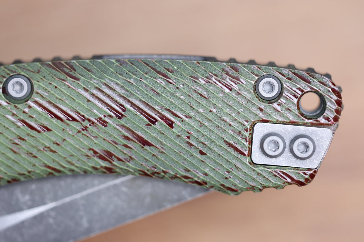 MICROTECH AMPHIBIAN RAM LOK OUTBREAK FLUTED ALUMINUM W/ M390MK 137RL-1FLOBS