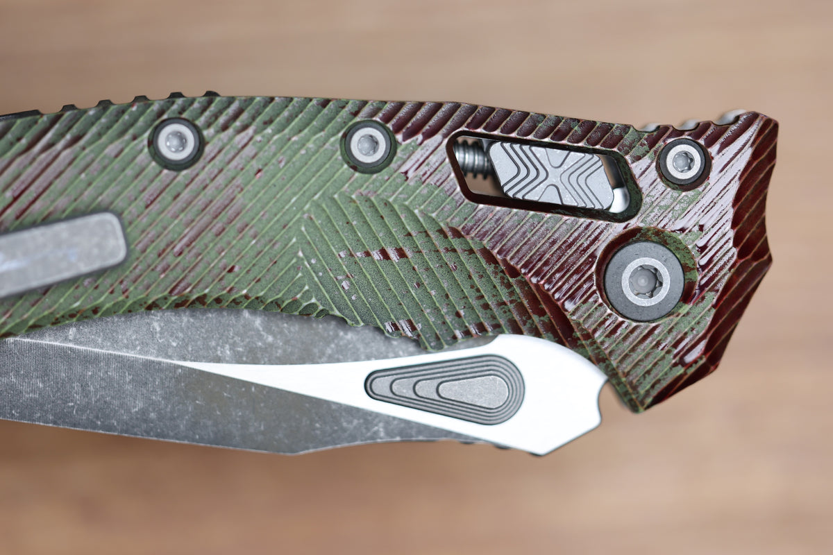 MICROTECH AMPHIBIAN RAM LOK OUTBREAK FLUTED ALUMINUM W/ M390MK 137RL-1FLOBS