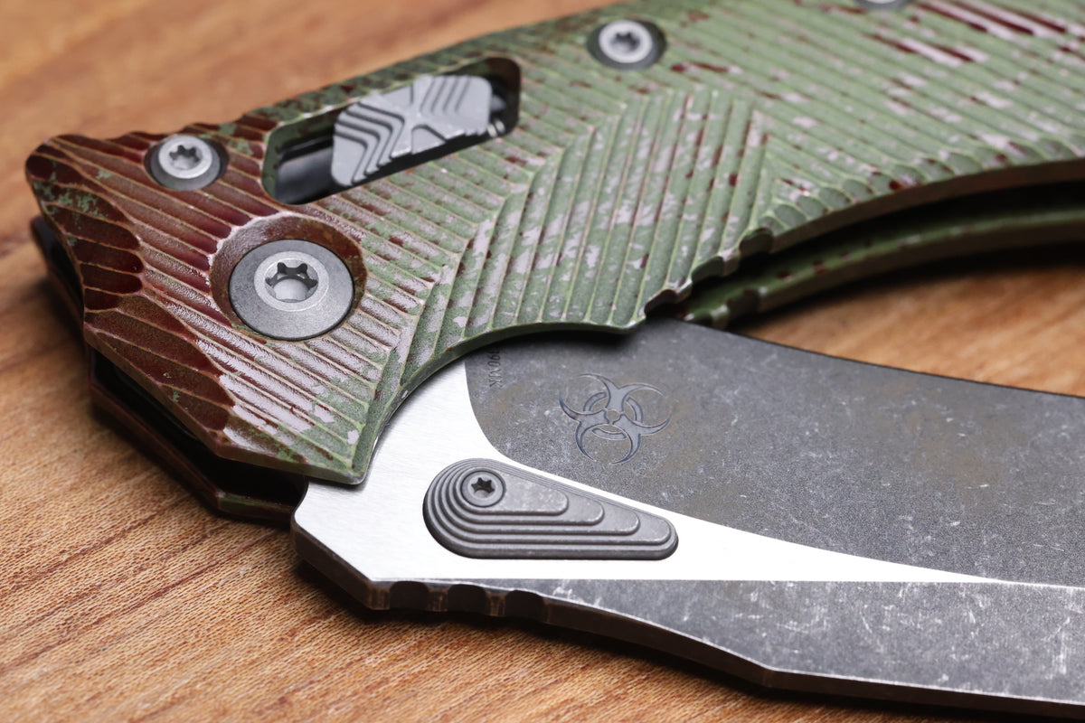 MICROTECH AMPHIBIAN RAM LOK OUTBREAK FLUTED ALUMINUM W/ M390MK 137RL-1FLOBS