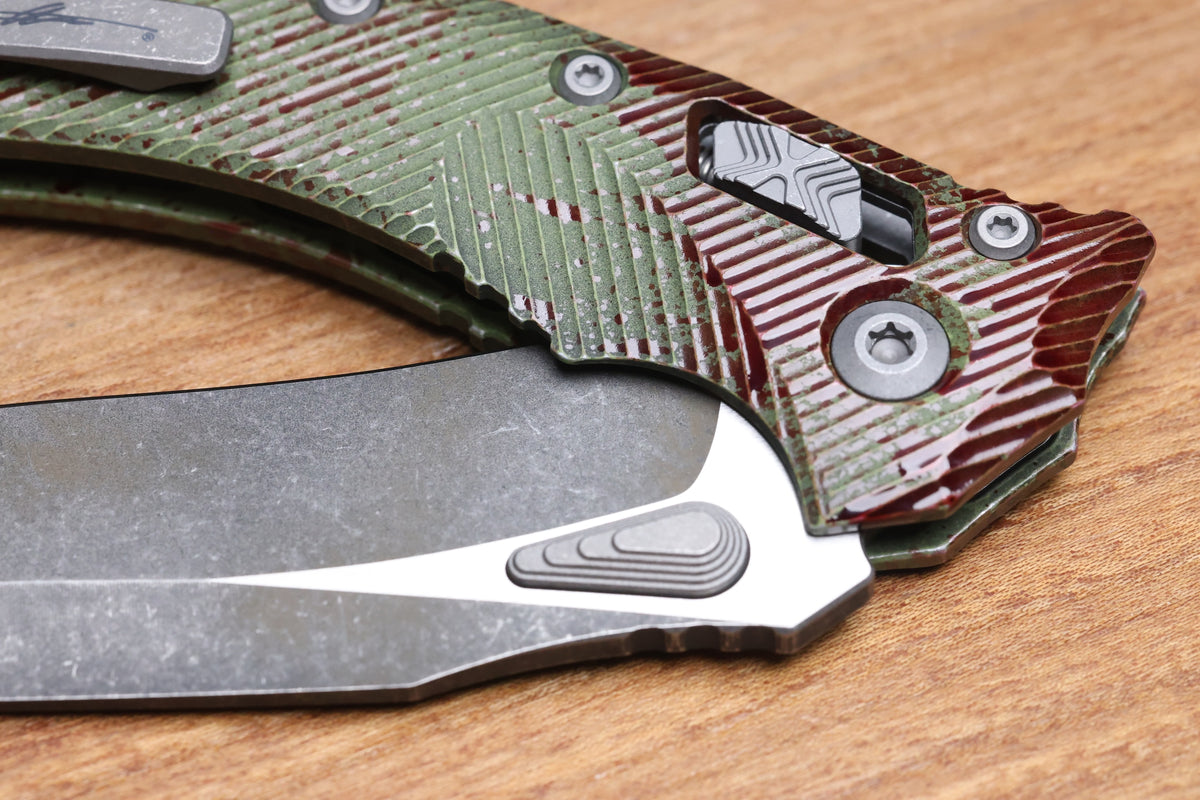 MICROTECH AMPHIBIAN RAM LOK OUTBREAK FLUTED ALUMINUM W/ M390MK 137RL-1FLOBS