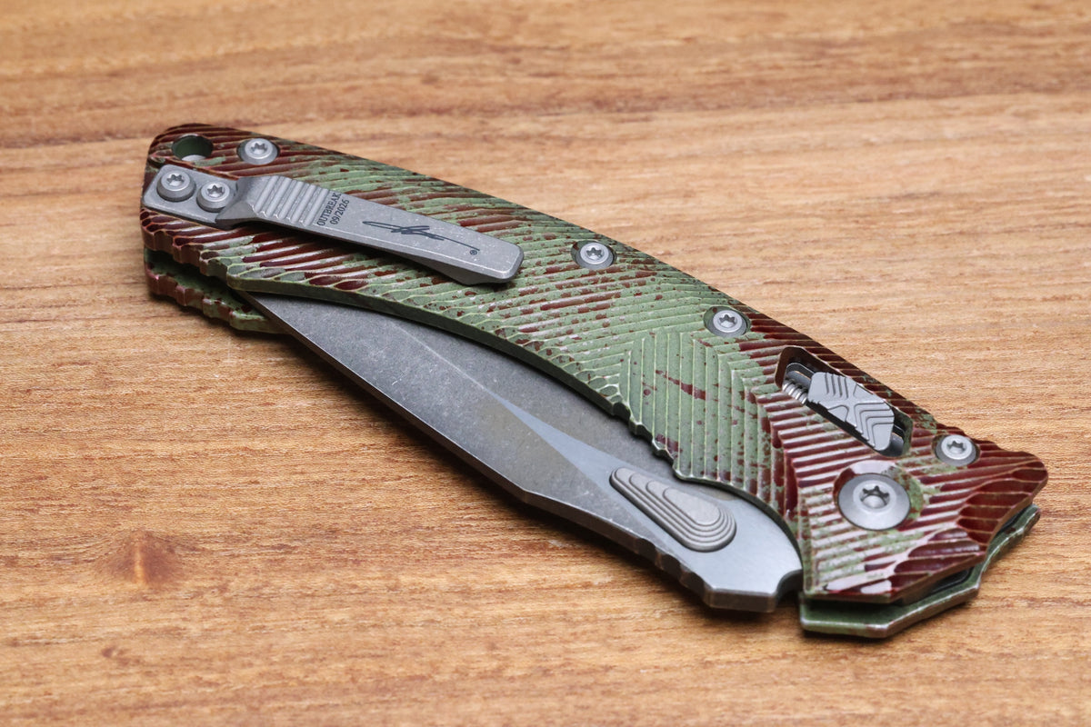 MICROTECH AMPHIBIAN RAM LOK OUTBREAK FLUTED ALUMINUM W/ M390MK 137RL-1FLOBS