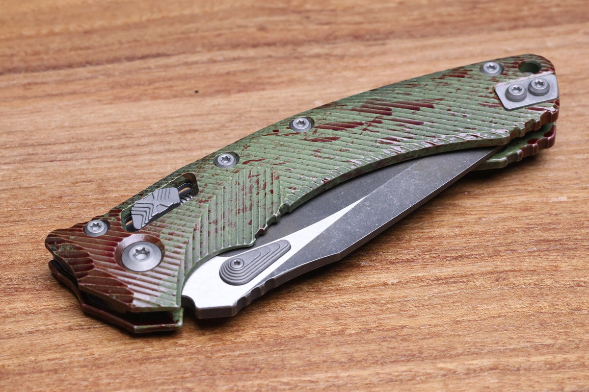 MICROTECH AMPHIBIAN RAM LOK OUTBREAK FLUTED ALUMINUM W/ M390MK 137RL-1FLOBS