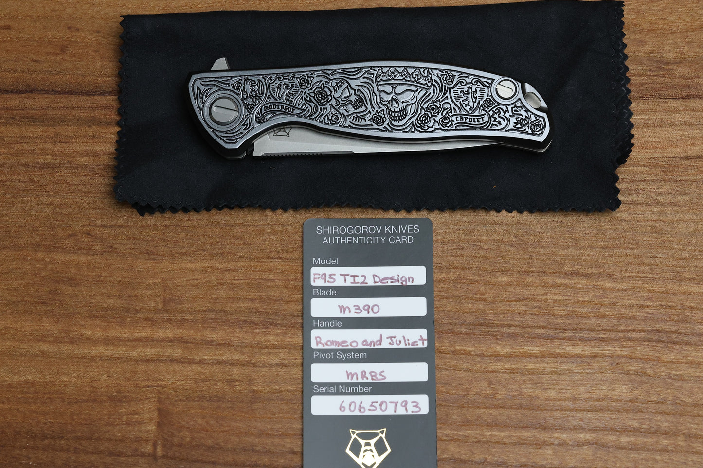 SHIROGOROV KNIVES / TI2 DESIGN “ROMEO AND JULIET” F95