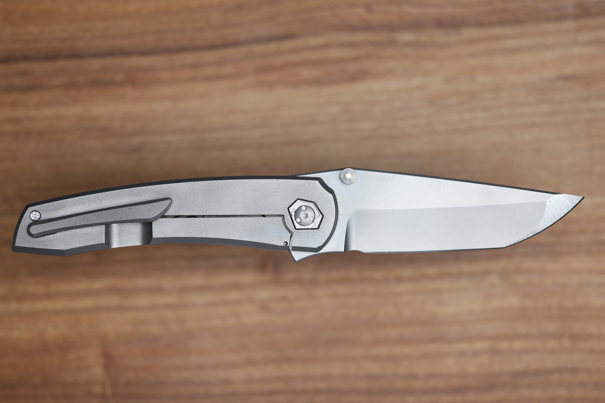 SHARKNIVCO WAKA V5 TITANIUM FRAME LOCK ZIRBLAST RWL34 BLADE