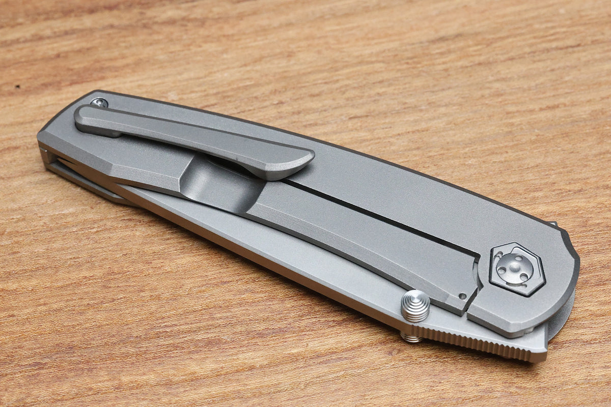 SHARKNIVCO WAKA V5 TITANIUM FRAME LOCK ZIRBLAST RWL34 BLADE