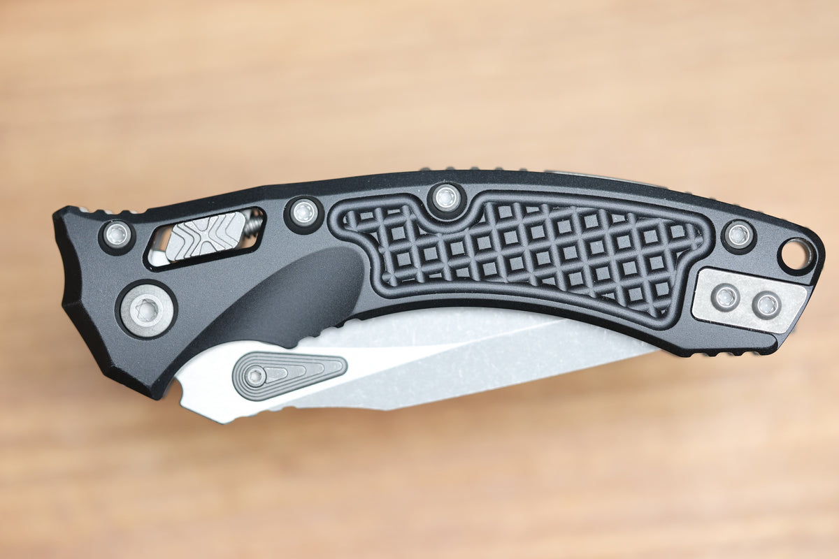 MICROTECH AMPHIBIAN MINI RAM LOK BLACK FRAG ALUMINUM & APOCALYPTIC M390MK 137MRL-10APFR