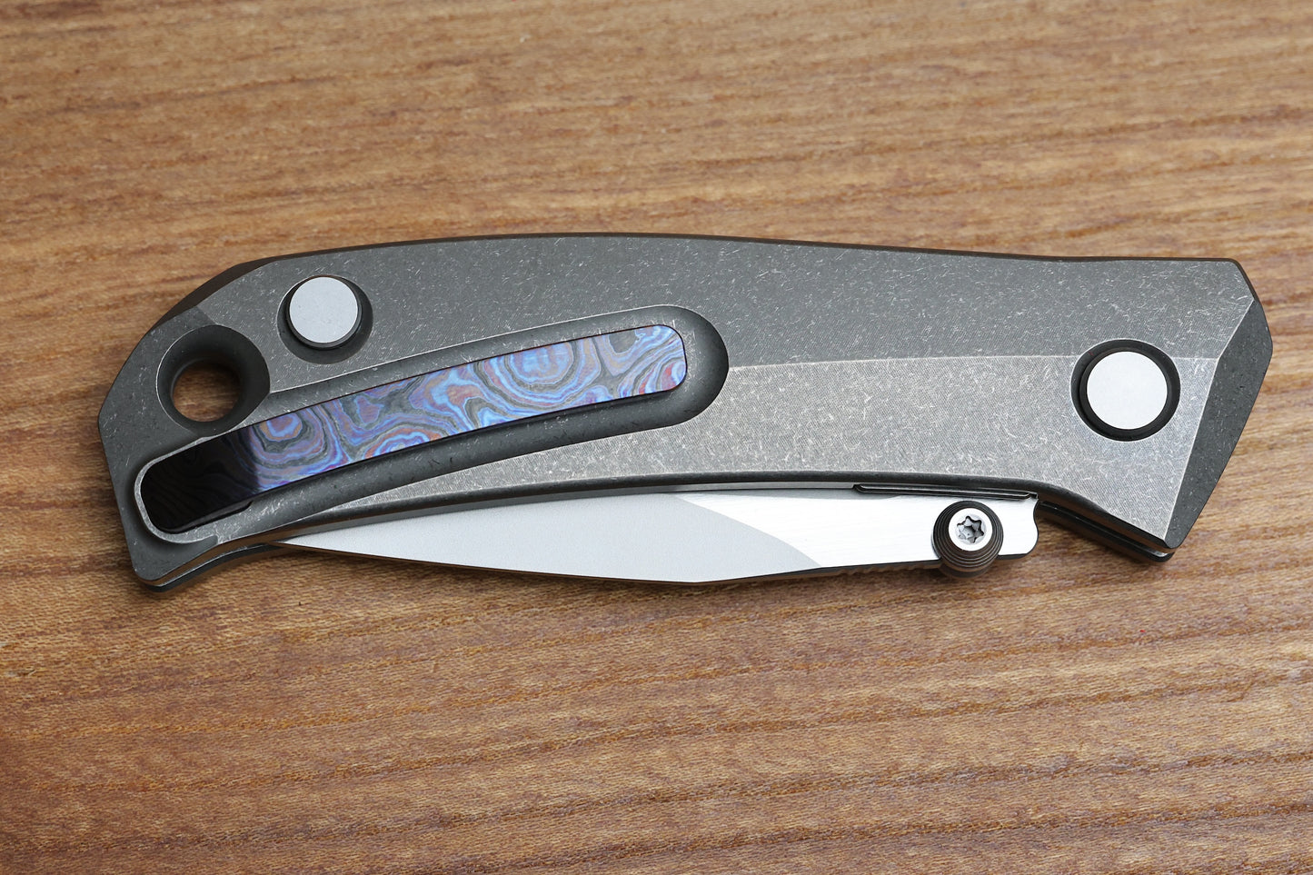 CUSTOM KNIFE FACTORY BRAT W/ M398 AND TITANIUM/ZIRCUTI