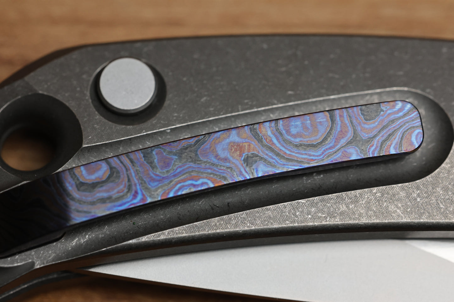 CUSTOM KNIFE FACTORY BRAT W/ M398 AND TITANIUM/ZIRCUTI