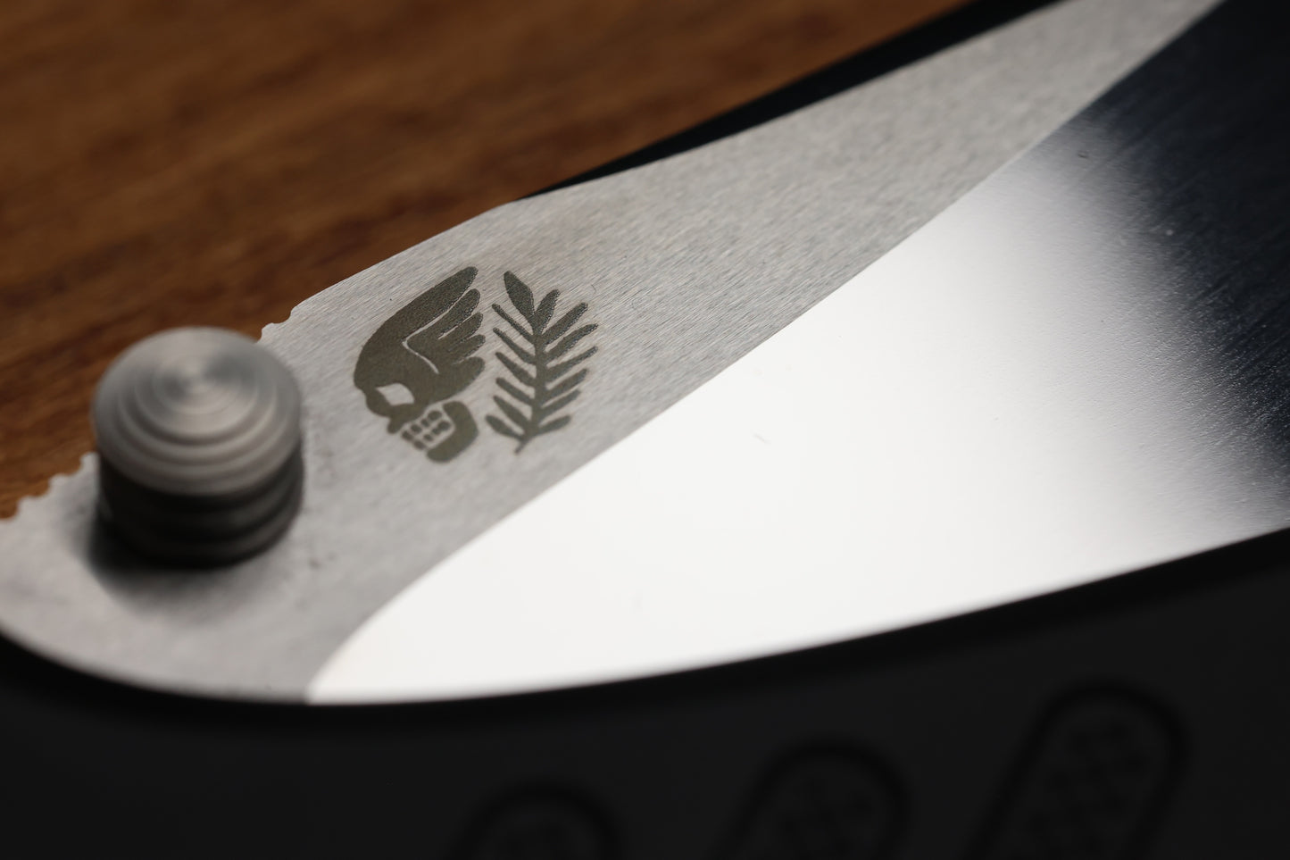 PRO-TECH KNIVES PEACE NEIGHBOR AVALON BLACK ALUMINUM AND MIRROR POLISHED BLADE CUSTOM 002
