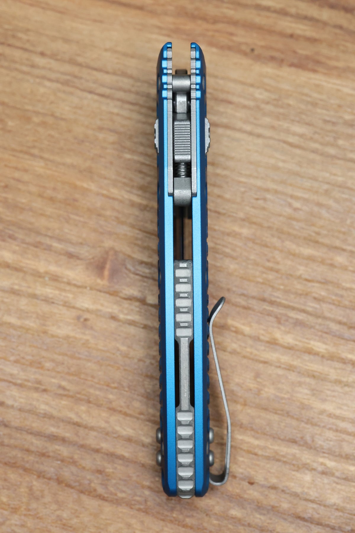 MICROTECH AMPHIBIAN MINI RAM LOK BLUE FRAG ALUMINUM & APOCALYPTIC M390MK 137MRL-10APFRBL