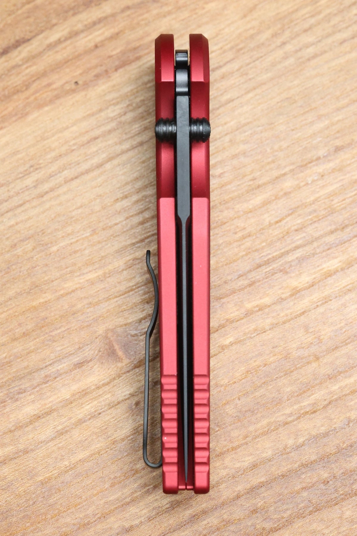 PRO-TECH TR-3 INTEGRITY MANUAL RED ALUMINUM RELIC HANDLES W/ DLC MAGNACUT INT1106-REPTILE RED