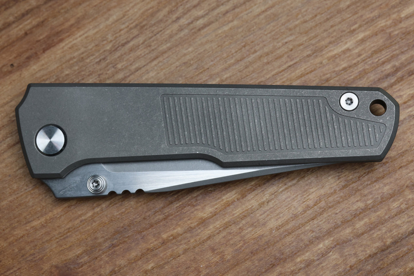BMKT EXPLORER NF SPEC 1 - MILLED PATTERN TITANIUM  HANDLE WITH S90V BLADE