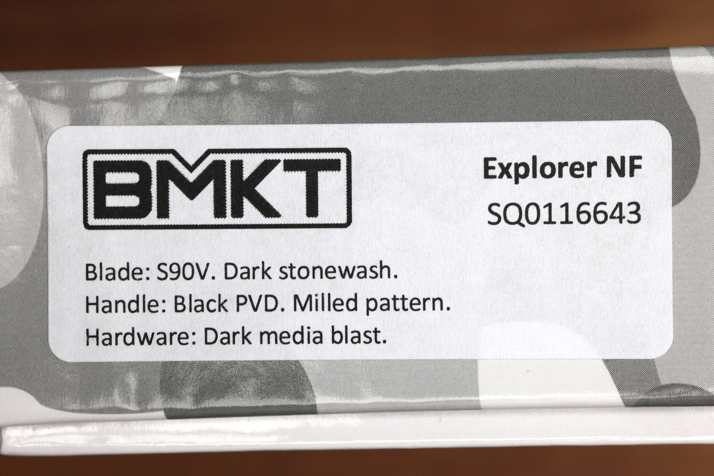 BMKT EXPLORER NF SPEC 2 - MILLED PATTERN BLACK PVD TITANIUM HANDLE WITH S90V BLADE