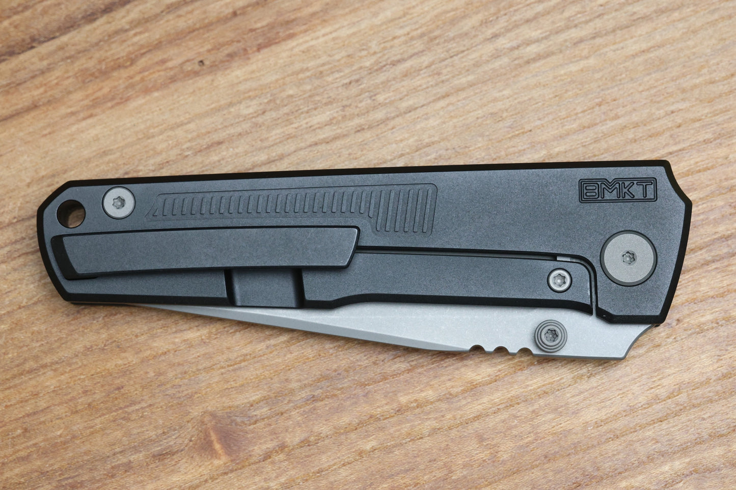 BMKT EXPLORER NF SPEC 2 - MILLED PATTERN BLACK PVD TITANIUM HANDLE WITH S90V BLADE