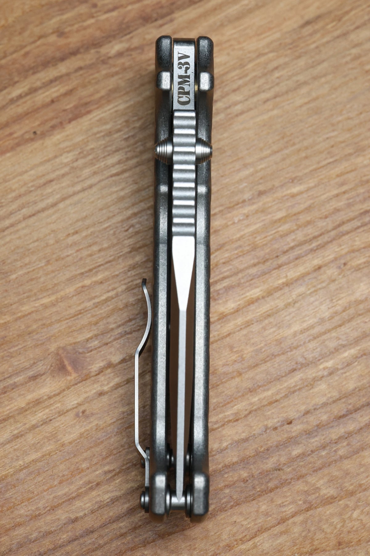 DEMKO KNIVES MG AD20 XXX W/ DRAGON SCALE TITANIUM HANDLES & 4" 3V BLADE