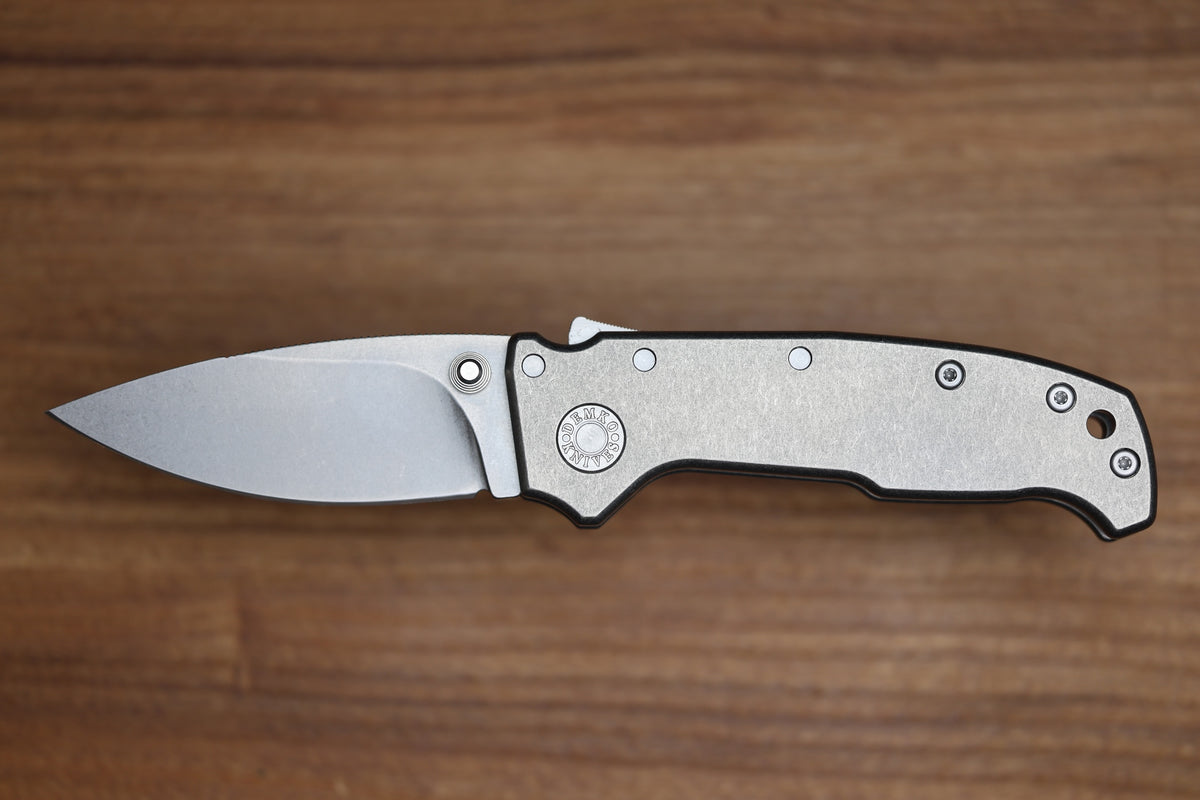 DEMKO AD20 COMPACT EXTRA THICK CXT TITANIUM HANDLES W/ 3.3" 3V BARONG BLADE
