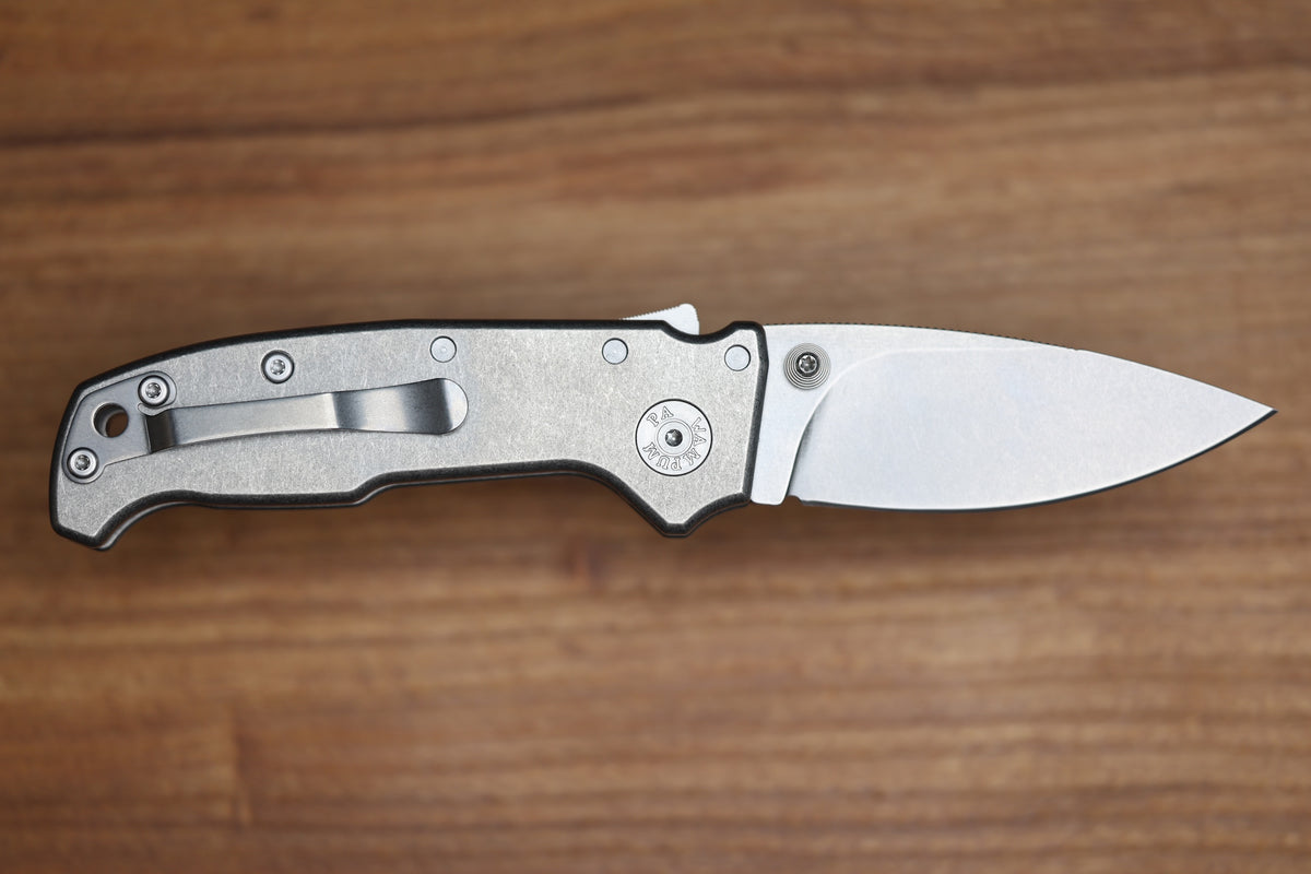 DEMKO AD20 COMPACT EXTRA THICK CXT TITANIUM HANDLES W/ 3.3" 3V BARONG BLADE