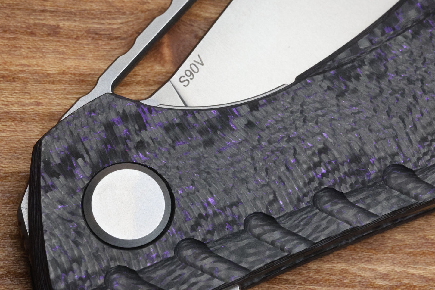 SHIROGOROV 111 GEN 5.1 - S90V BLADE - PURPLE CARBON FIBER HANDLE - MRBS