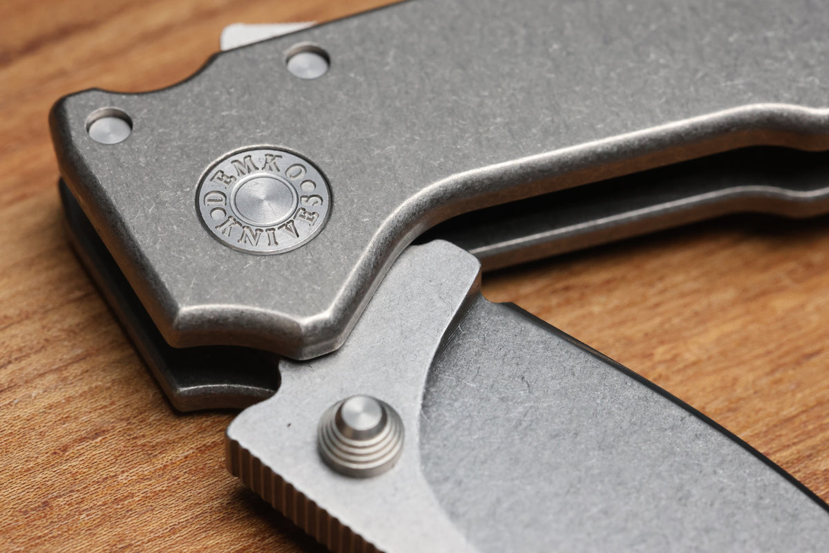 DEMKO AD20 COMPACT EXTRA THICK CXT TITANIUM HANDLES W/ 3.3" 3V BARONG BLADE