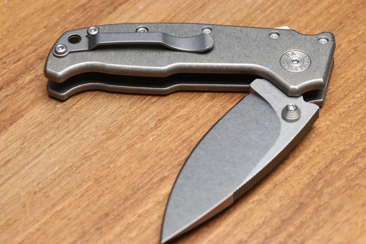 DEMKO AD20 COMPACT EXTRA THICK CXT TITANIUM HANDLES W/ 3.3" 3V BARONG BLADE