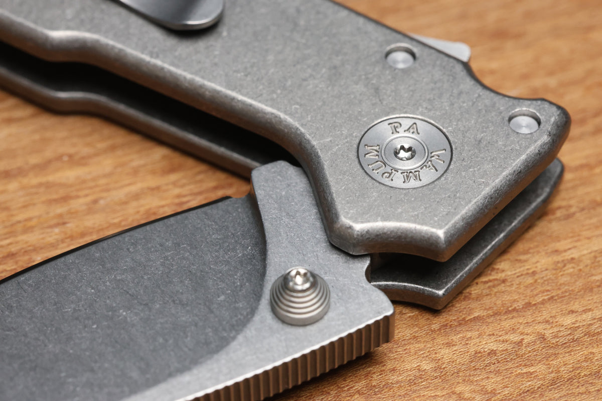 DEMKO AD20 COMPACT EXTRA THICK CXT TITANIUM HANDLES W/ 3.3" 3V BARONG BLADE
