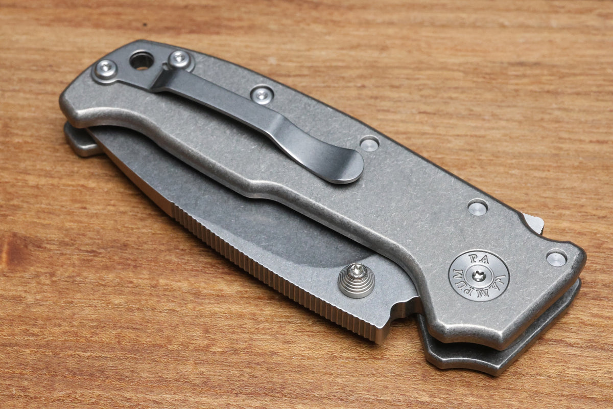 DEMKO AD20 COMPACT EXTRA THICK CXT TITANIUM HANDLES W/ 3.3" 3V BARONG BLADE