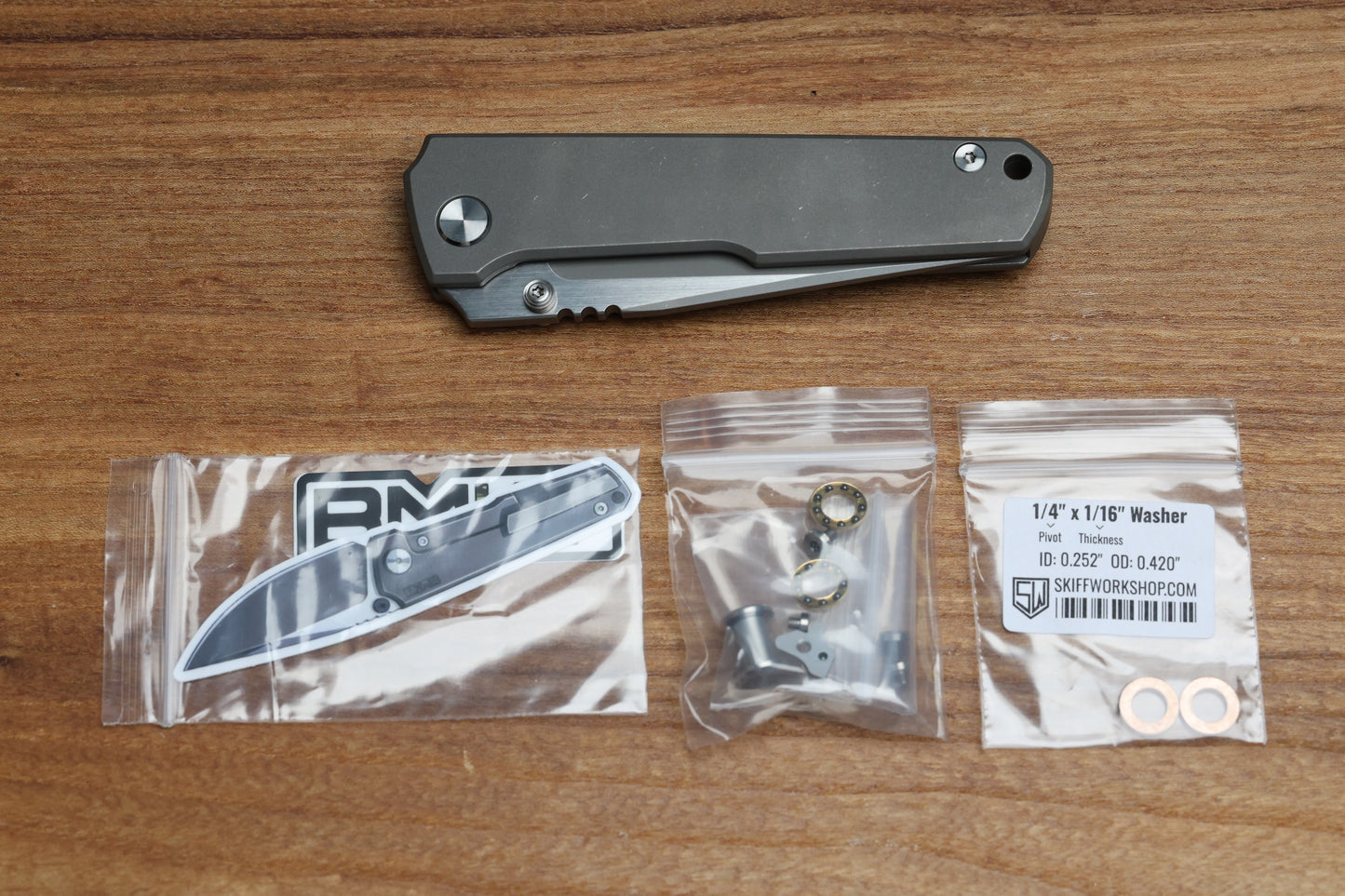 BMKT EXPLORER NF SPEC 1 - STONEWASHED TITANIUM HANDLE WITH S90V BLADE