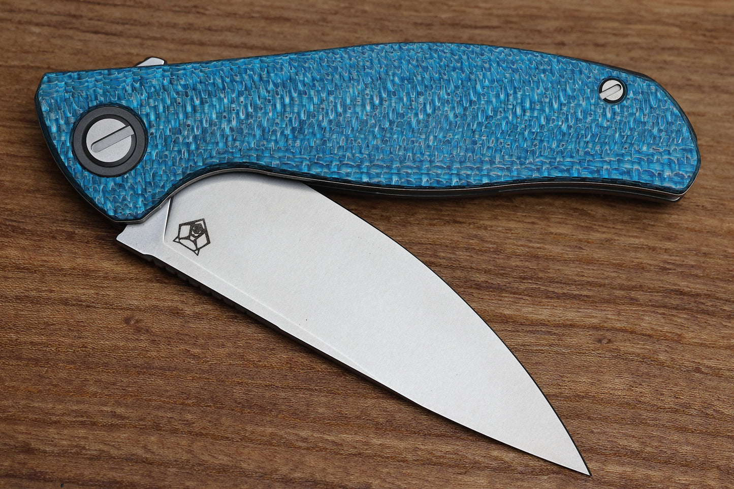 SHIROGOROV F3 - ELMAX BLADE - AQUAMARINE ALUTEX HANDLE - MRBS