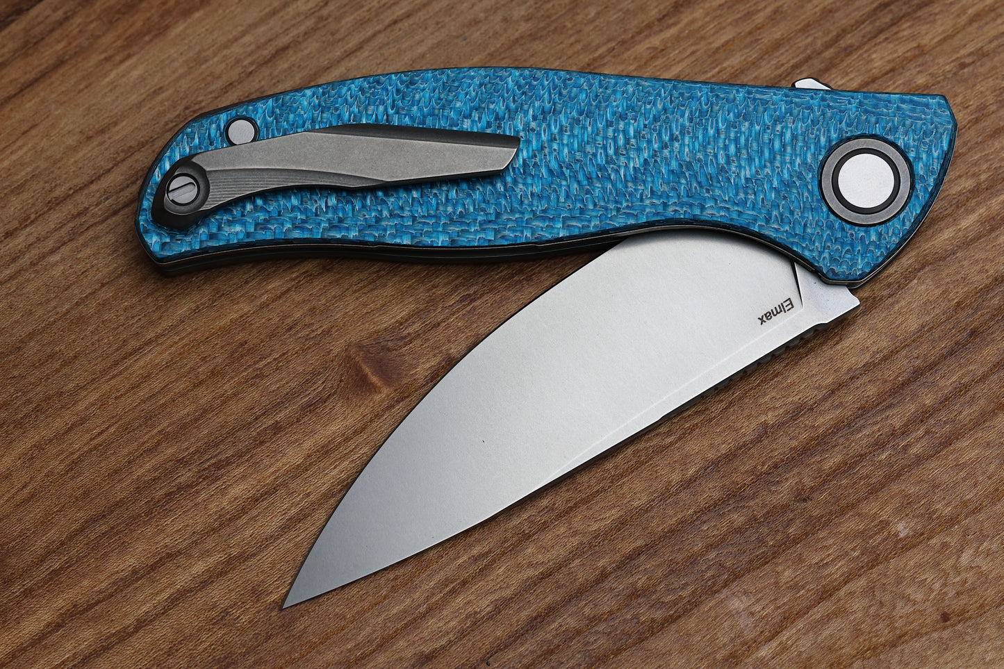 SHIROGOROV F3 - ELMAX BLADE - AQUAMARINE ALUTEX HANDLE - MRBS