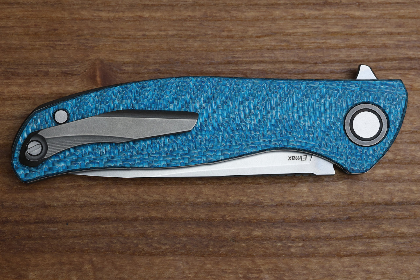 SHIROGOROV F3 - ELMAX BLADE - AQUAMARINE ALUTEX HANDLE - MRBS