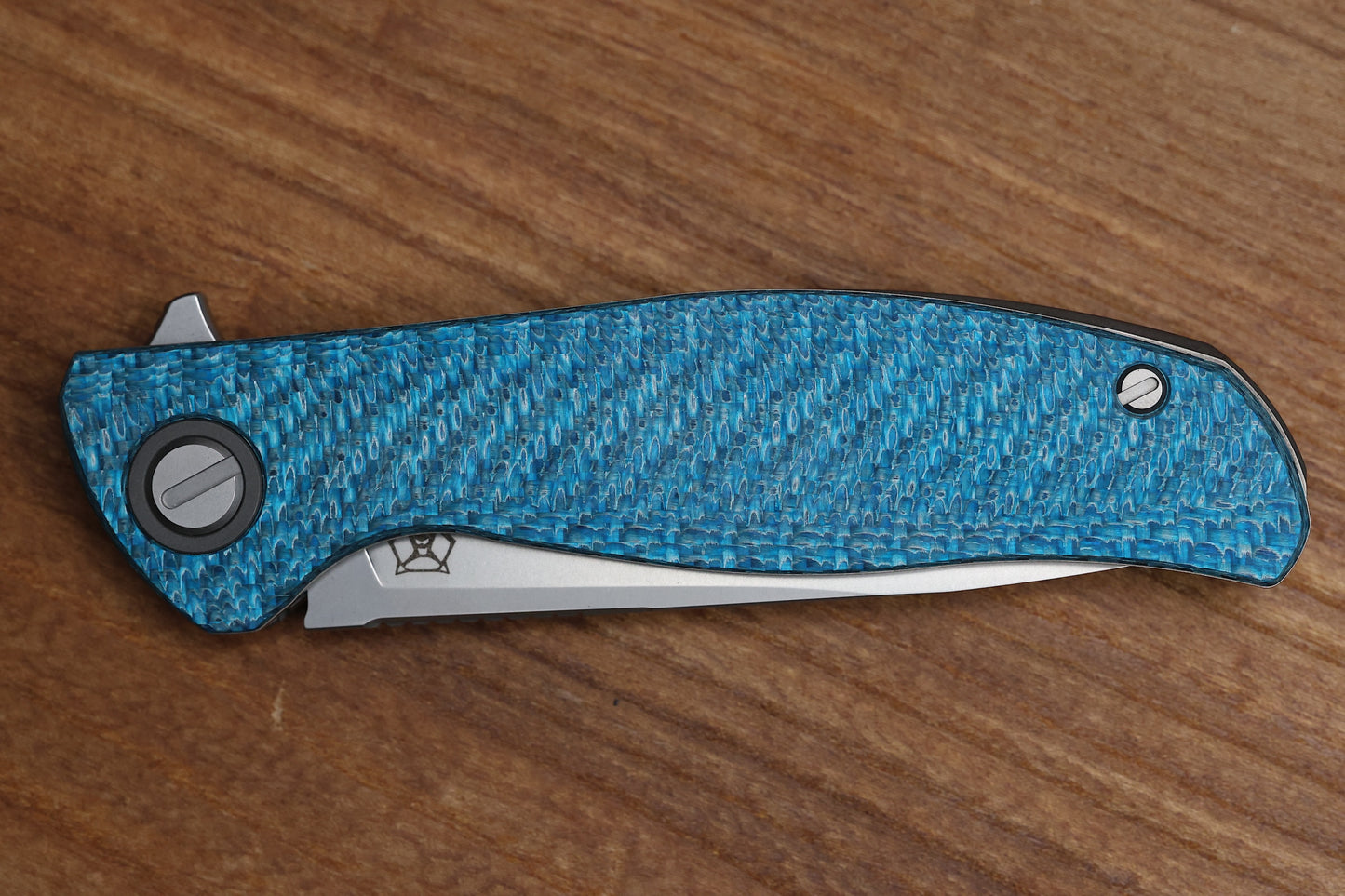 SHIROGOROV F3 - ELMAX BLADE - AQUAMARINE ALUTEX HANDLE - MRBS