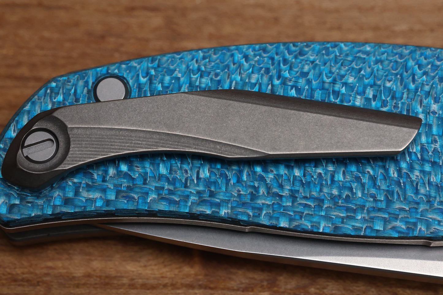 SHIROGOROV F3 - ELMAX BLADE - AQUAMARINE ALUTEX HANDLE - MRBS