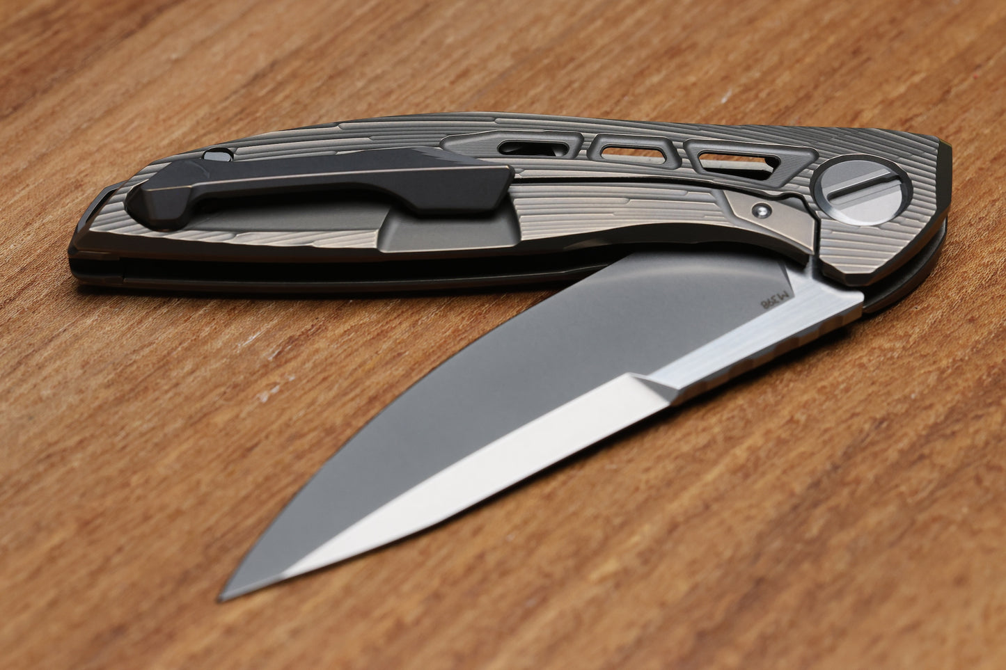 SHIROGOROV NEONIX CUSTOM DIVISION - M398 BLADE - TITANIUM HANDLE - SRRBS