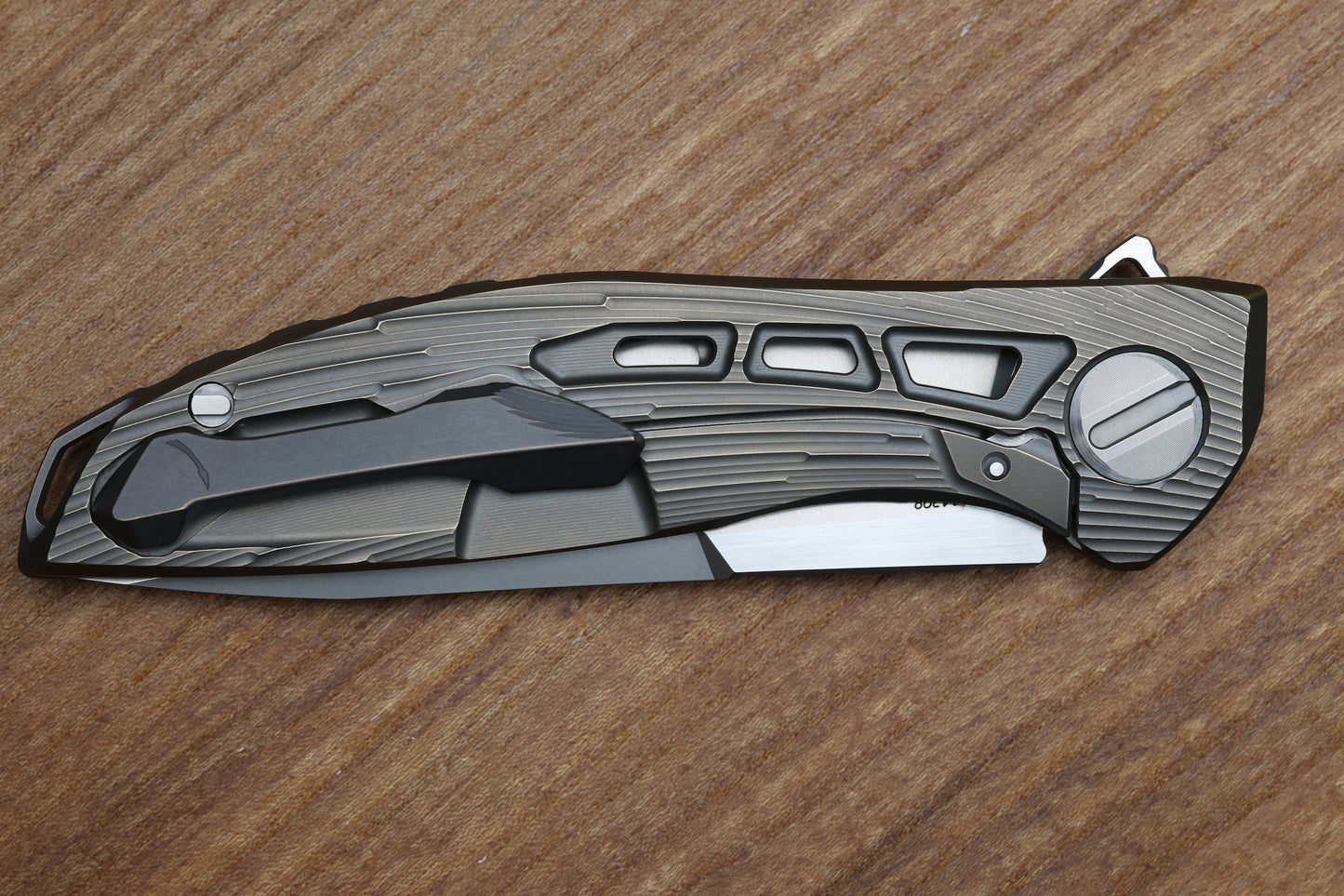 SHIROGOROV NEONIX CUSTOM DIVISION - M398 BLADE - TITANIUM HANDLE - SRRBS