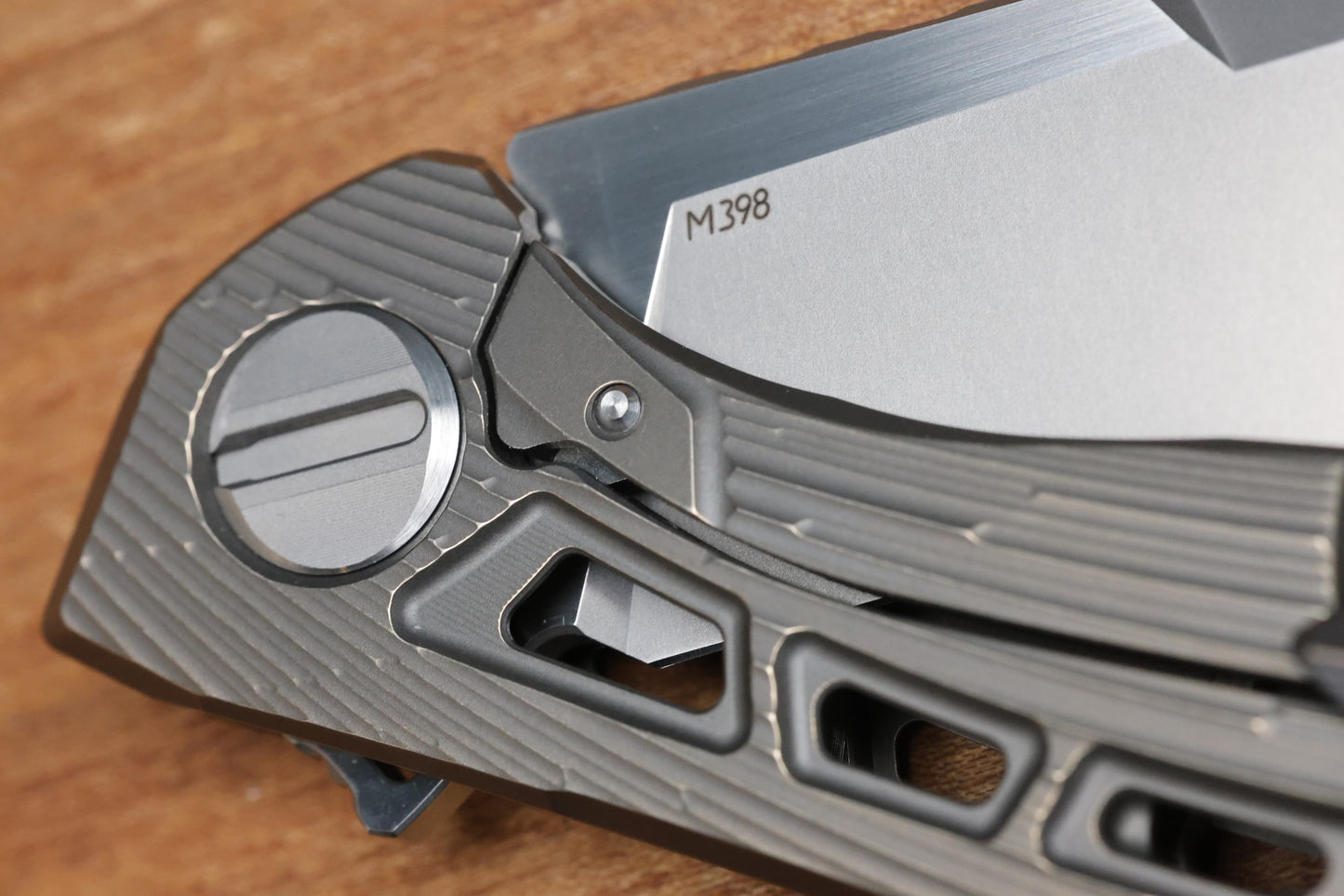 SHIROGOROV NEONIX CUSTOM DIVISION - M398 BLADE - TITANIUM HANDLE - SRRBS