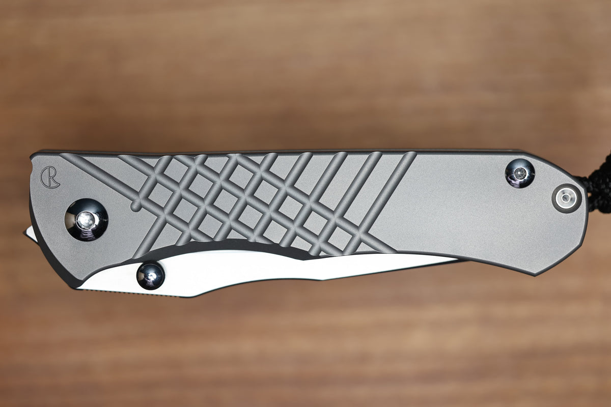 CHRIS REEVE UMNUMZAAN - TANTO CPM MAGNACUT BLADE - GLASS BLASTED - TITANIUM HANDLE
