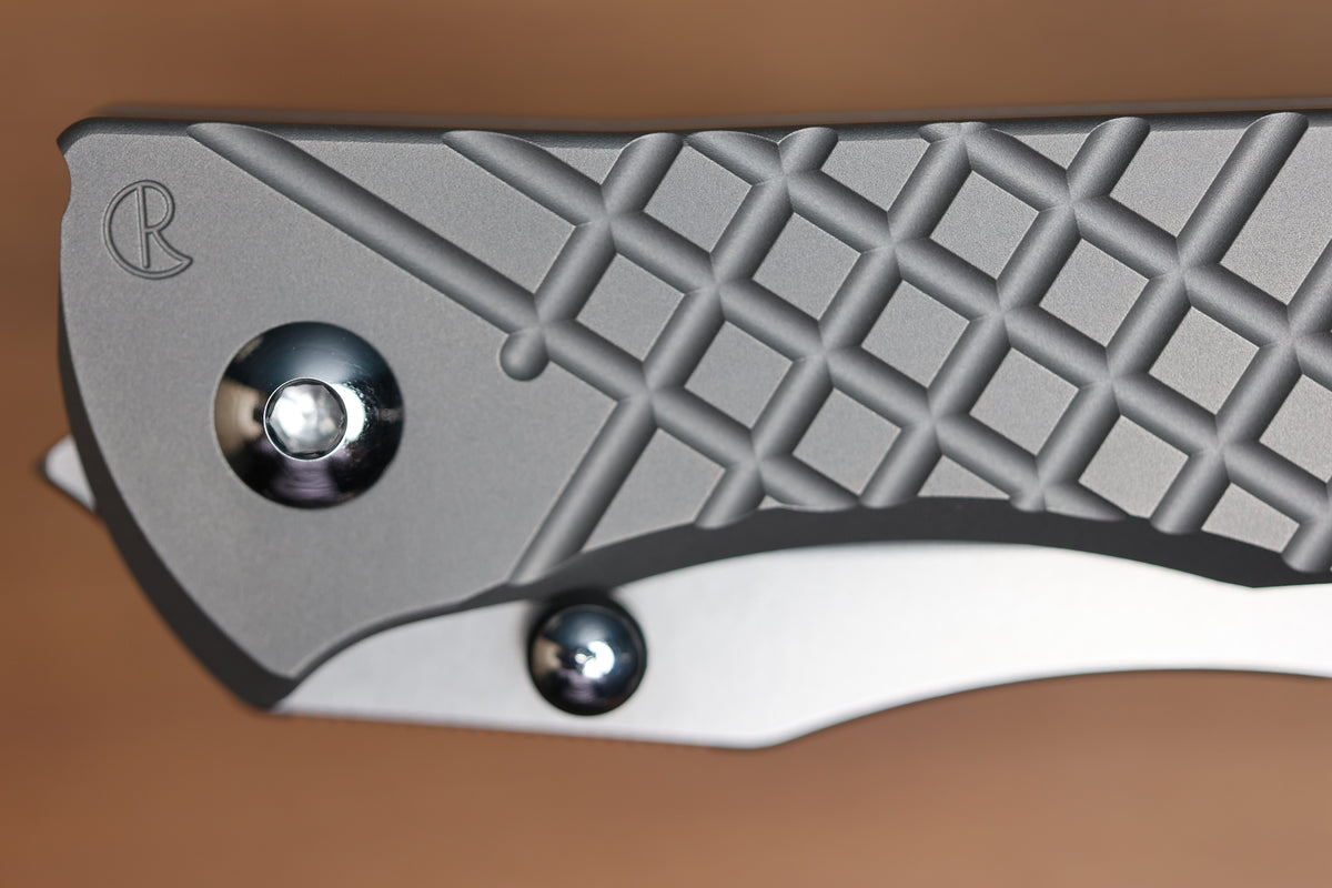 CHRIS REEVE UMNUMZAAN - TANTO CPM MAGNACUT BLADE - GLASS BLASTED - TITANIUM HANDLE