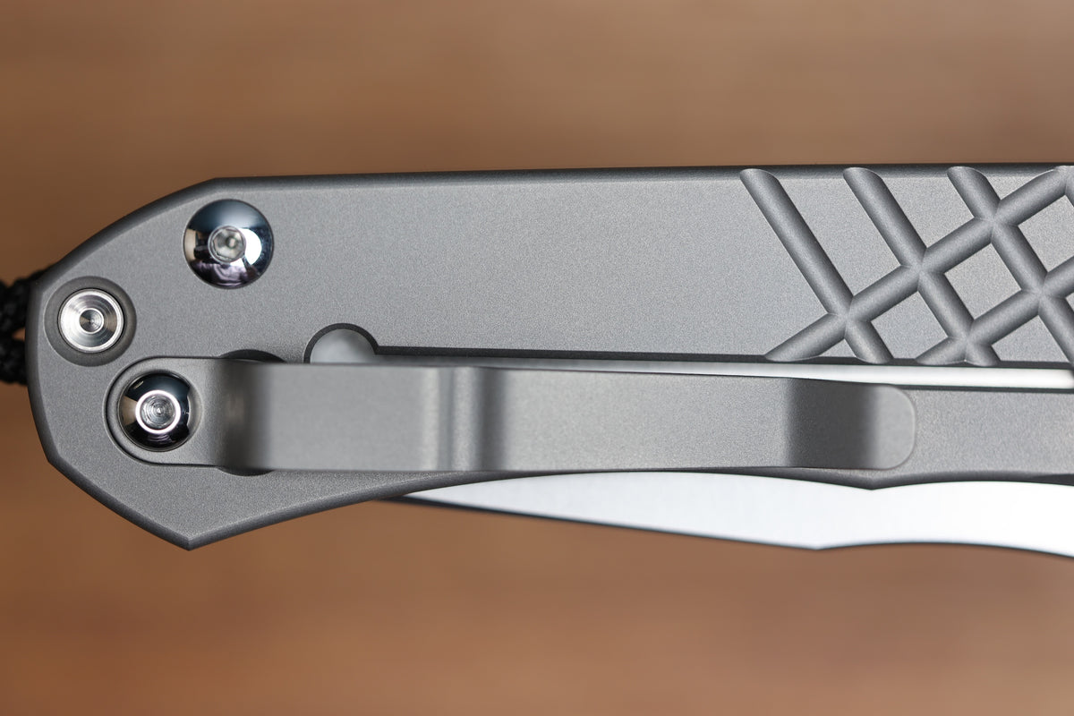 CHRIS REEVE UMNUMZAAN - TANTO CPM MAGNACUT BLADE - GLASS BLASTED - TITANIUM HANDLE