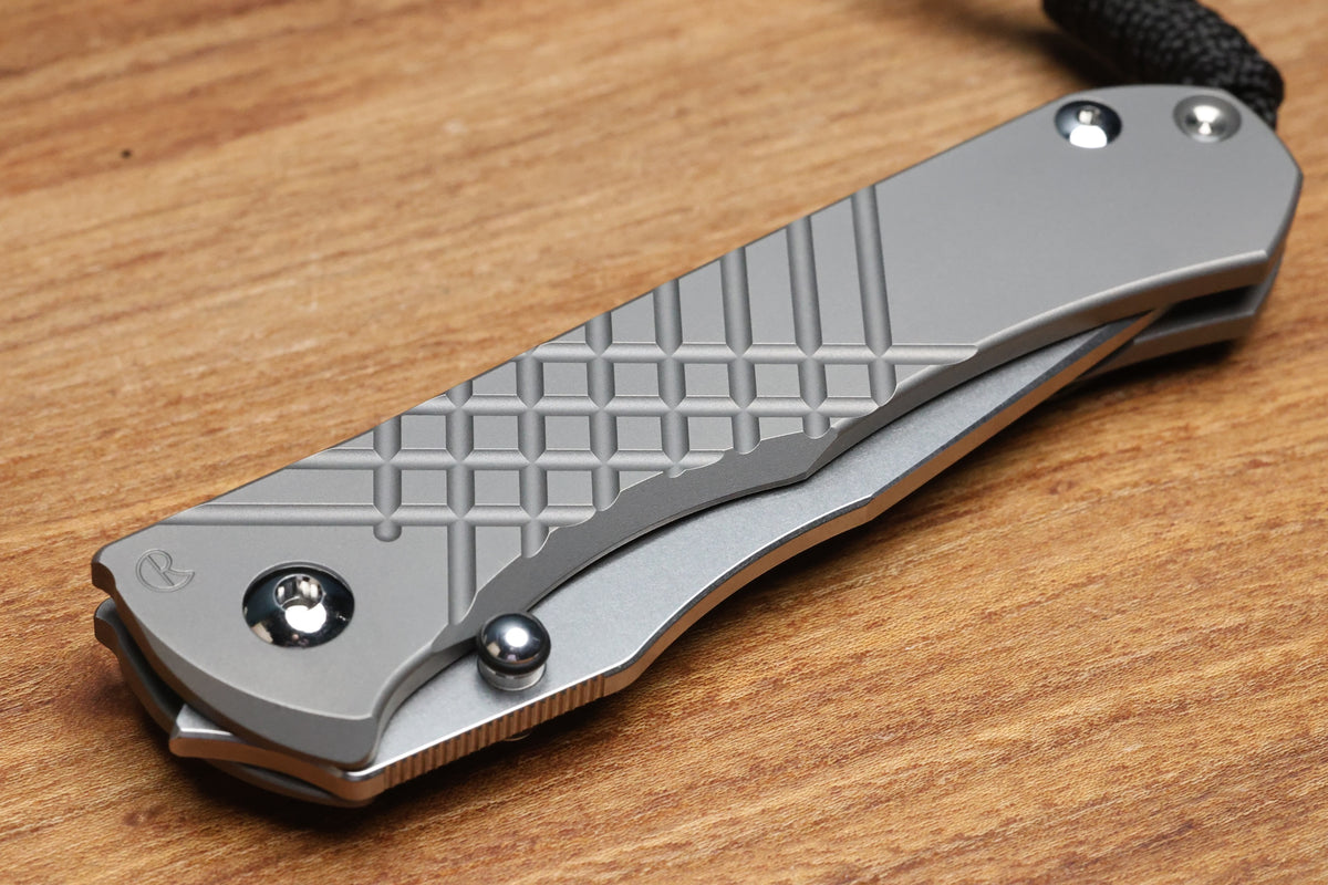 CHRIS REEVE UMNUMZAAN - TANTO CPM MAGNACUT BLADE - GLASS BLASTED - TITANIUM HANDLE