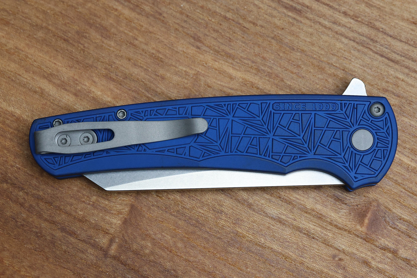 PRO-TECH MALIBU BLUE NEXUS HANDLE & STONEWASH MAGNACUT REVERSE TANTO BLADE 5405-BLUE NEXUS