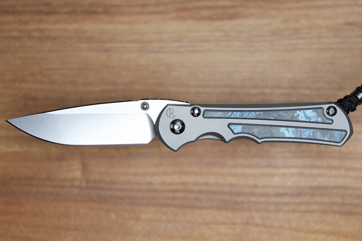 CHRIS REEVE LARGE INKOSI - OCEAN BLUE CARBOTI INLAY - DROP POINT CPM MAGNACUT BLADE - MIM CLIP - R1 INVITATIONAL 2026