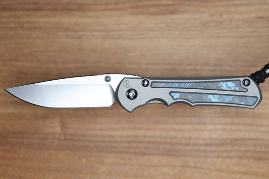 CHRIS REEVE LARGE INKOSI - OCEAN BLUE CARBOTI INLAY - DROP POINT CPM MAGNACUT BLADE - MIM CLIP - R1 INVITATIONAL 2026